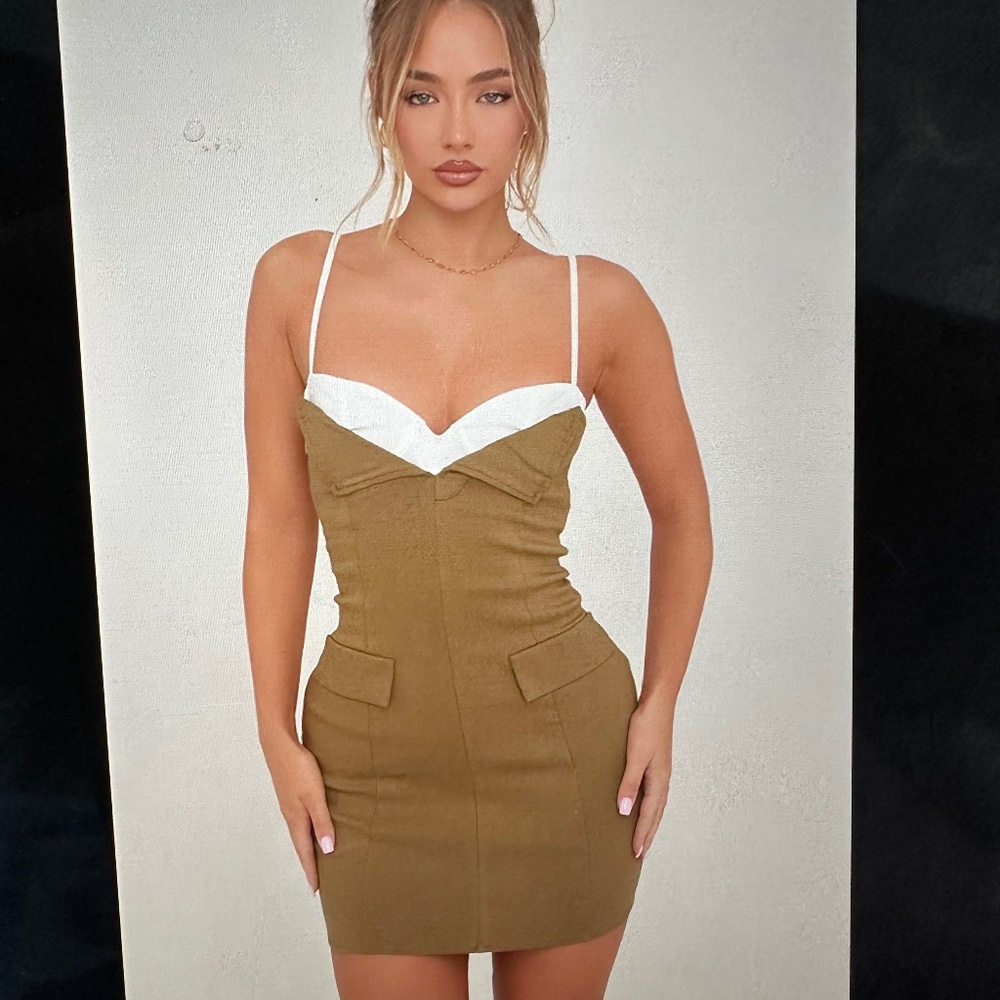 EGO STRAPY LAYERED BRA DETAIL CARGO MINI BODYCON. NWT